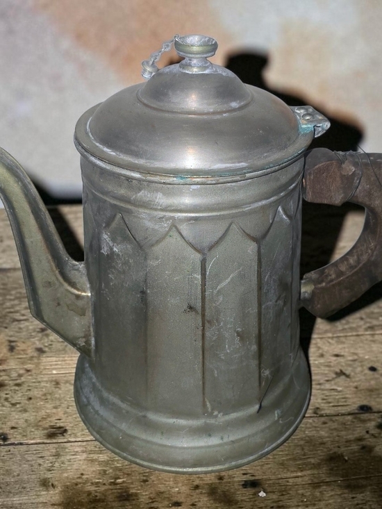 Other - Vintage Metal Coffee Pot - Gray Metal Finish